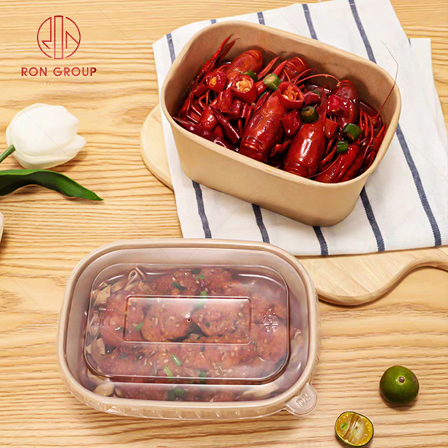 Hot selling Cheap restaurant Transparent disposable lunch box square rounded PET lid