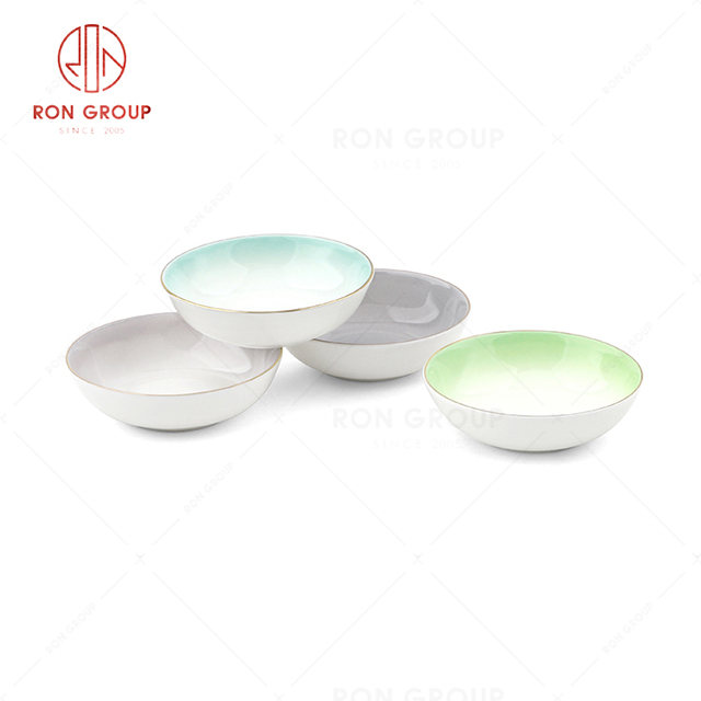 Excellent quality wholesale hotel Michelin-starred restaurant  banquet party dinnerware Gradient color Sauce dish