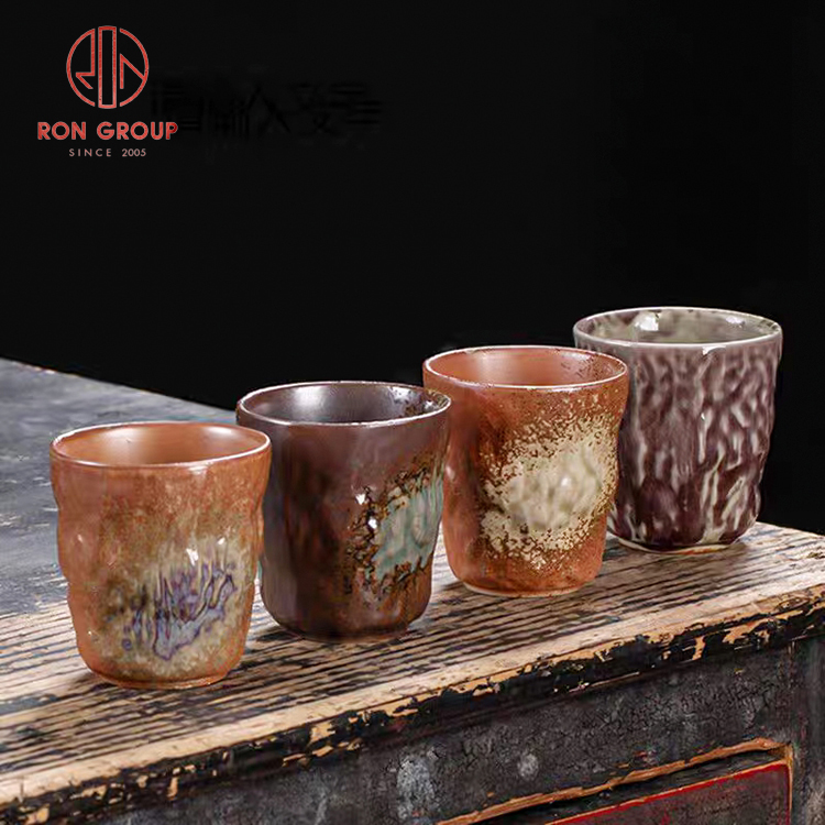 Vintage Handmade Japanese Kiln Change Ceramic Cup