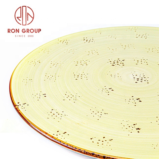 new arrival hotel western restaurant wedding use green charger porcelain dessert plates european ceramic plate set
