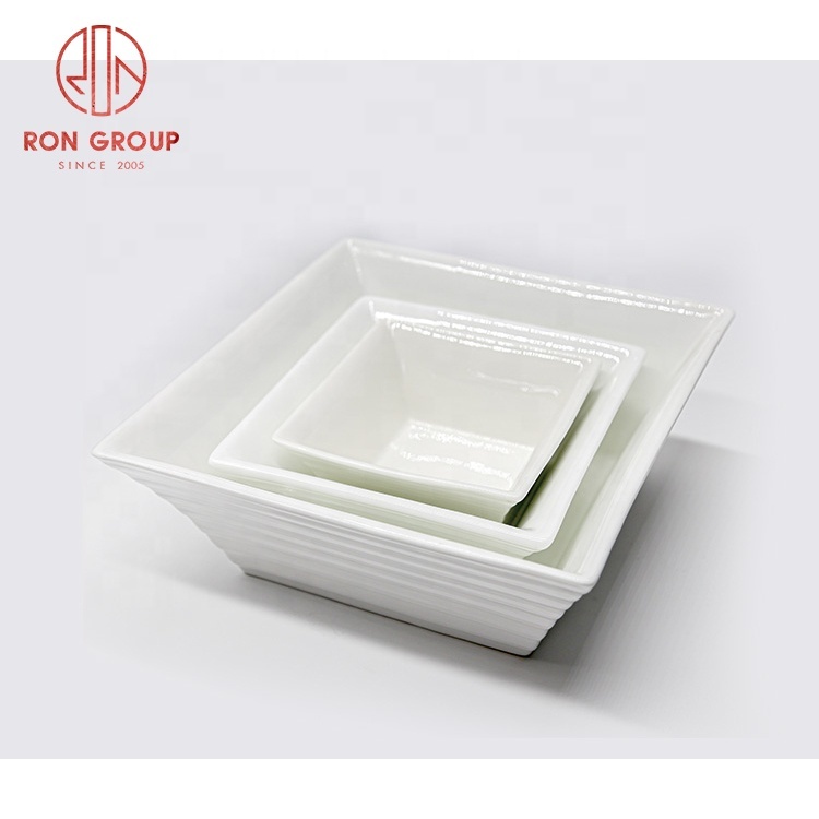 wholesale big dishes bread fruit plate set for restaurant hotel buffet white ceramic dinnerware porcelain plates