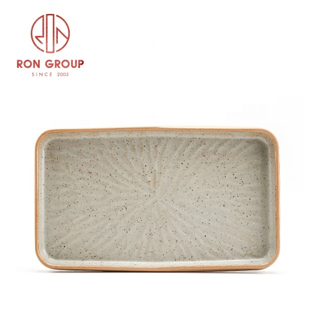 Japanese cafe sushi pasta porcelain dinner set square ceramic plates for restaurant