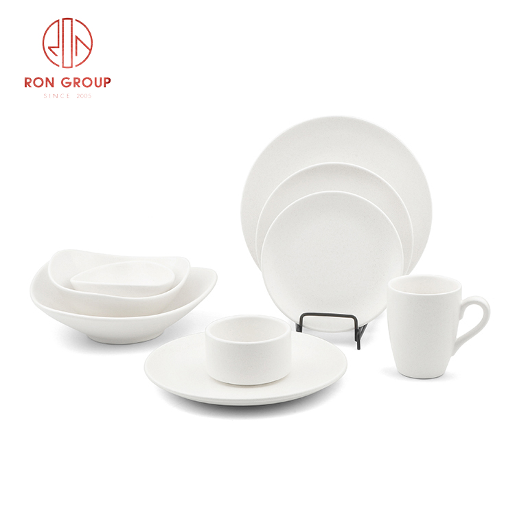Premium White Porcelain Dinnerware Set for Restaurants, Hotels, and Catering Service