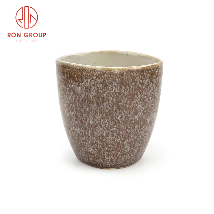 Japanese-Style Irregular Square Ceramic Cup | Custom Logo Porcelain Tea & Coffee Drinkware