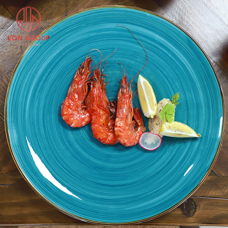 Japanese Style Ceramic Ramen Bowls and Plates Set for Udon, Soba, and Asian Restaurants