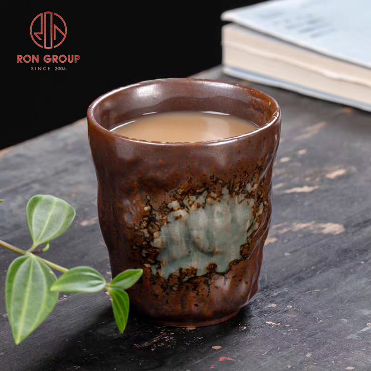 Vintage Handmade Japanese Kiln Change Ceramic Cup
