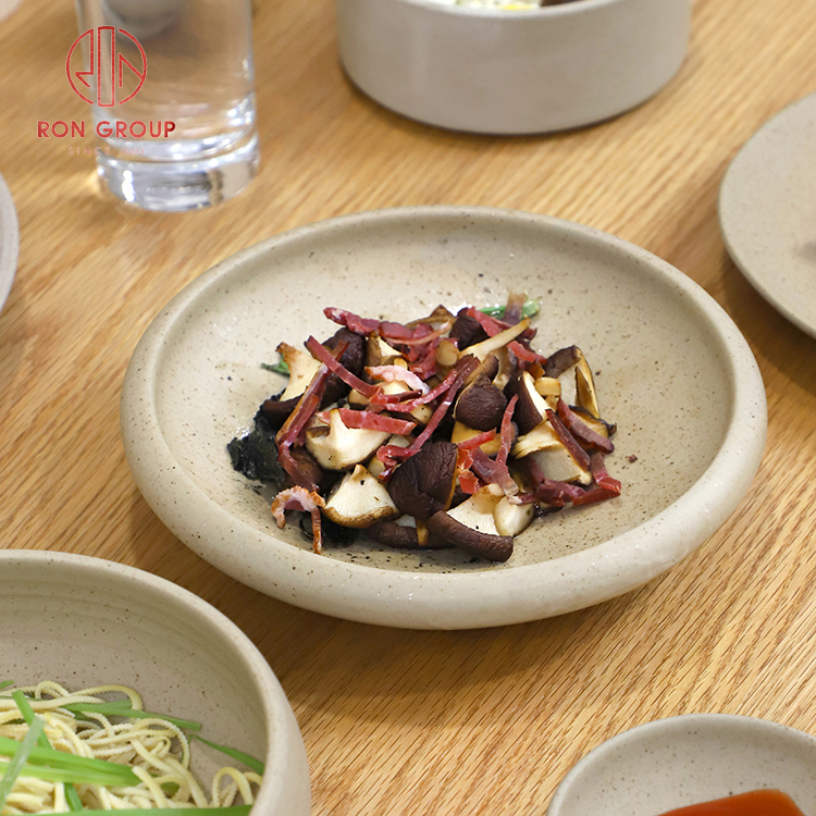 French Rustic Natural Terracotta Soup Plate – Wide-Rim Ceramic Bowl Plate for Hotel & Catering Restaurants