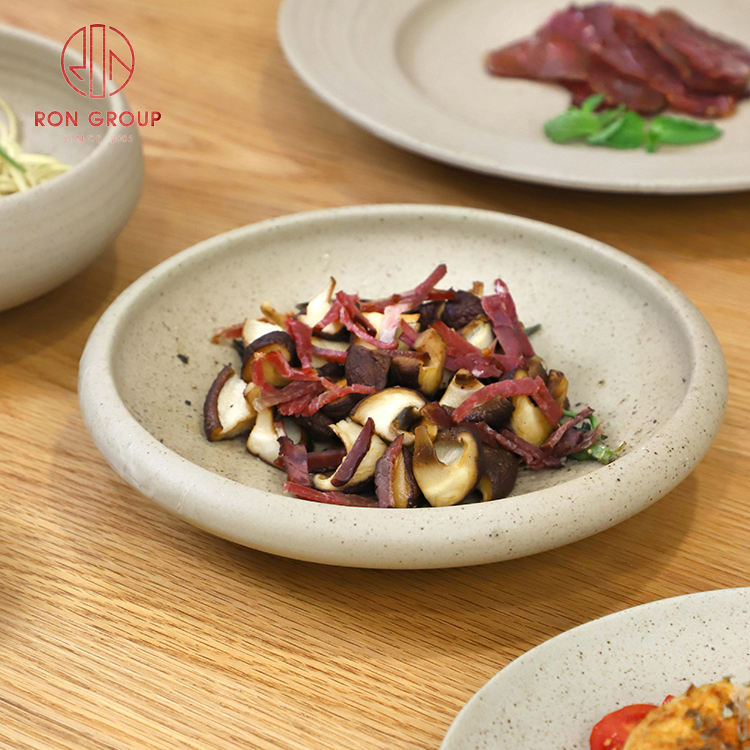 French Rustic Natural Terracotta Soup Plate – Wide-Rim Ceramic Bowl Plate for Hotel & Catering Restaurants