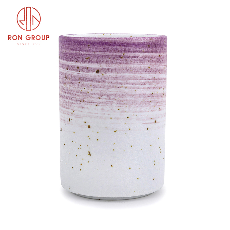 Wholesale Hand-Painted Pink Ceramic Tea & Sake Cup | Custom Porcelain Coffee Mug for Restaurants & Cafés
