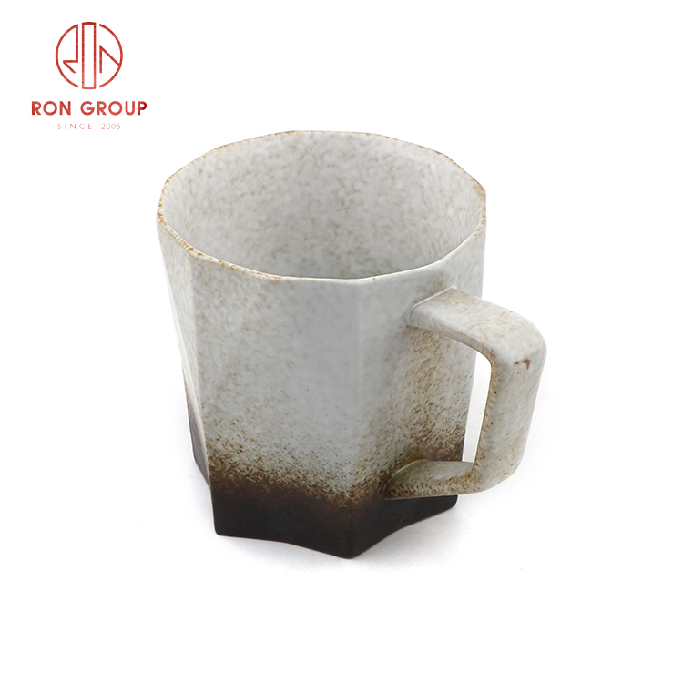Geometric Gradient Kiln Glaze Ceramic Coffee Mug