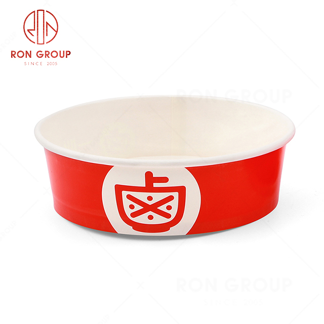 Customizable logo design Wholesale high quality hotel restaurant fast food modern disposable paper bowl