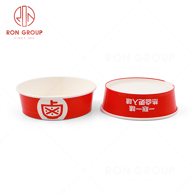 Customizable logo design Wholesale high quality hotel restaurant fast food modern disposable paper bowl
