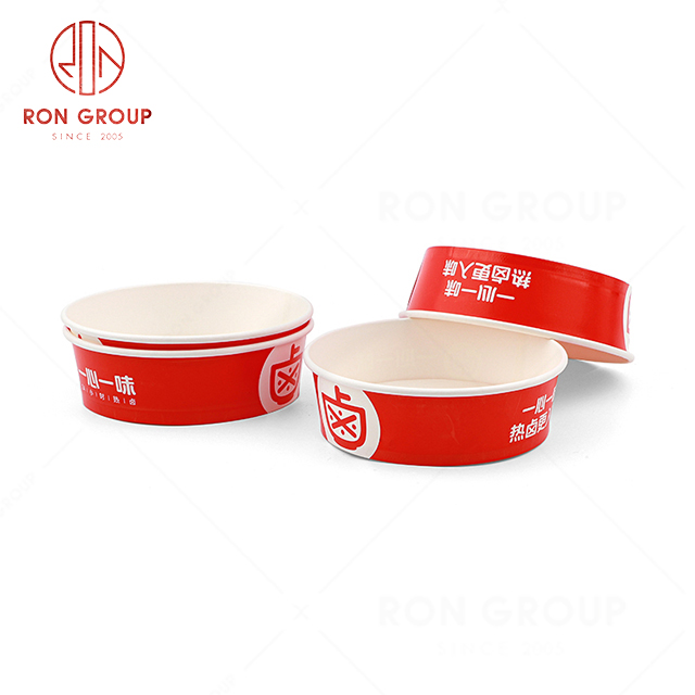 Customizable logo design Wholesale high quality hotel restaurant fast food modern disposable paper bowl
