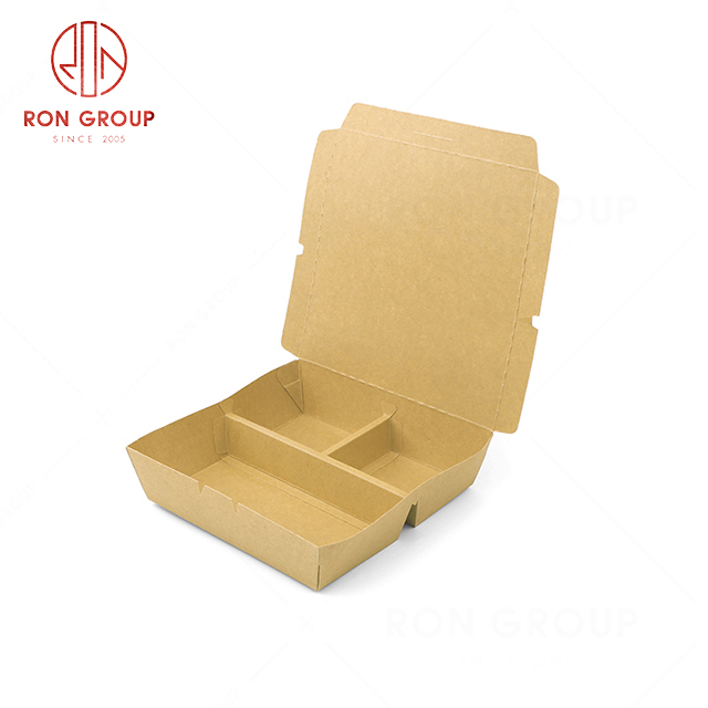 Factory direct sale cheap hotel restaurant cafe fast food simple take-out disposable tableware three compartment disposable box