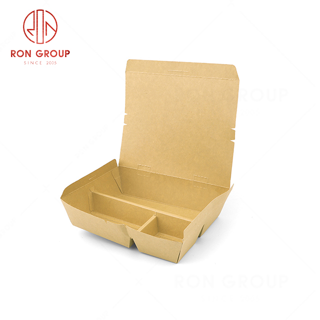 Factory direct sale cheap hotel restaurant cafe fast food simple take-out disposable tableware three compartment disposable box