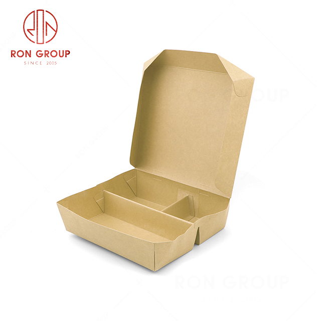 Factory direct sale cheap hotel restaurant cafe fast food simple take-out disposable tableware three compartment disposable box