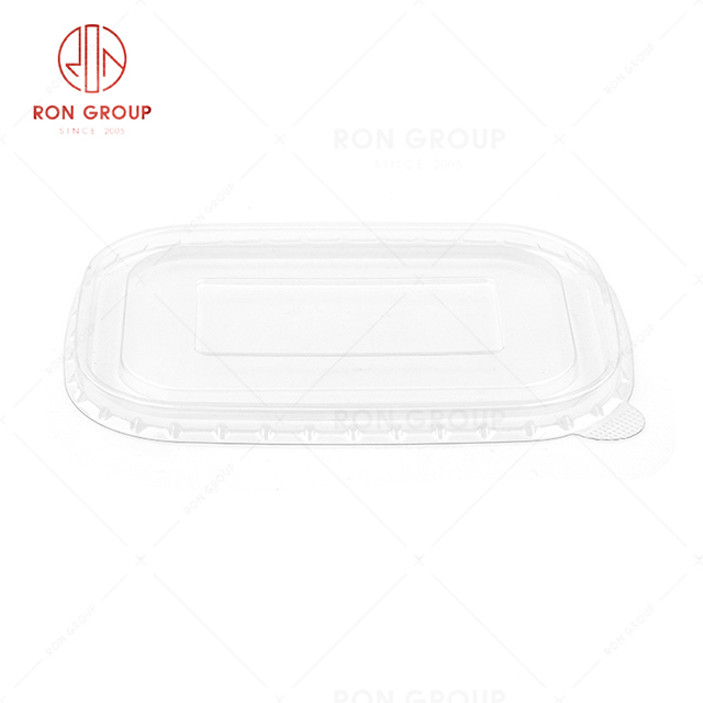Wholesale transparent Rectangular rounded corner disposable lunch box 500 650 750 1000ML universal cover PP cover