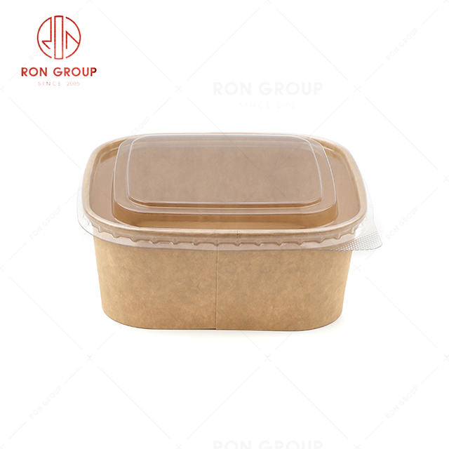 Hot selling Cheap restaurant Transparent disposable lunch box square rounded PET lid