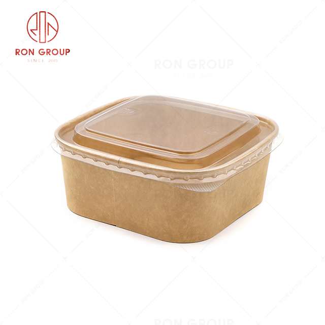 Hot selling Cheap restaurant Transparent disposable lunch box square rounded PET lid