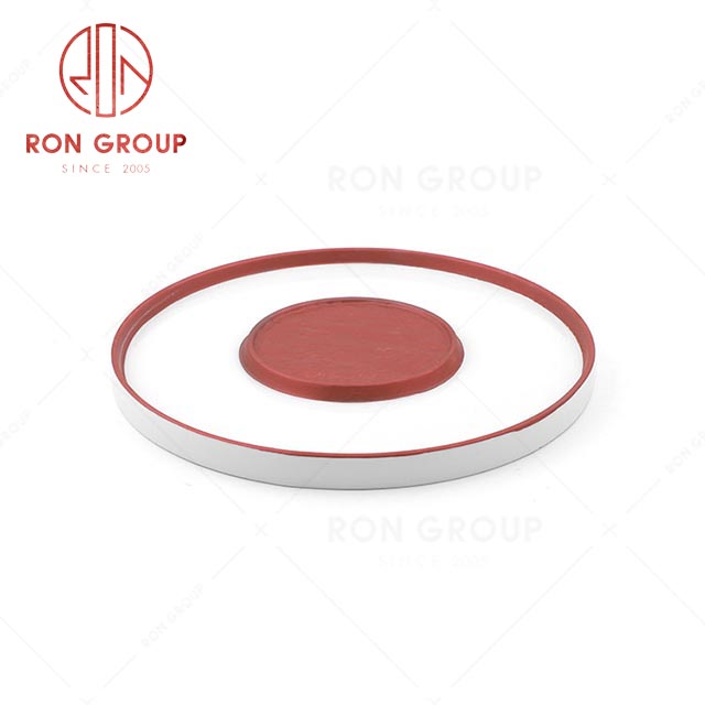 Superior quality restaurant wedding elegant Thousand rock textured round shallow dish dessert food plate
