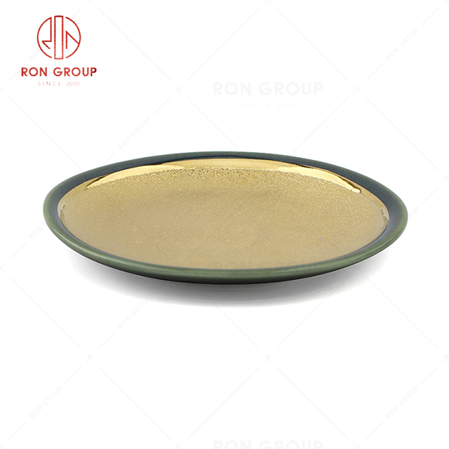 Wholesale elegant modern style restaurant wedding banquet dinnerware high quality Ceramic Striped Plate