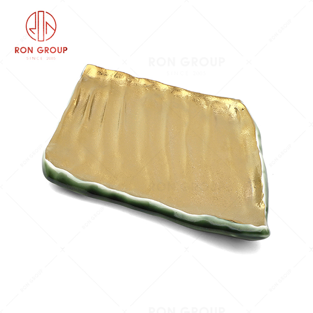Excellent quality hot selling hotel restaurant wedding banquet dinnerware exquisite luxury Hand embossed Diamond plate
