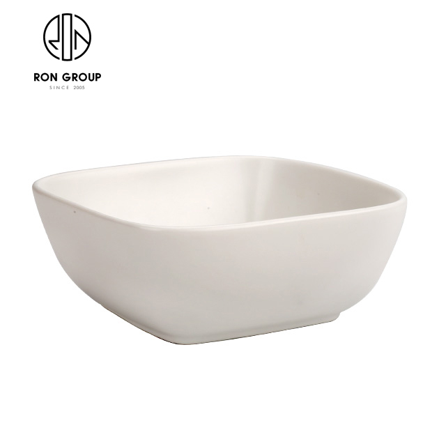White Porcelain Handle Bowl | Korean-Style Ceramic Serving Bowl for Restaurants