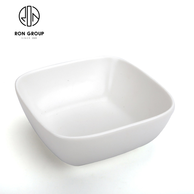 White Porcelain Handle Bowl | Korean-Style Ceramic Serving Bowl for Restaurants