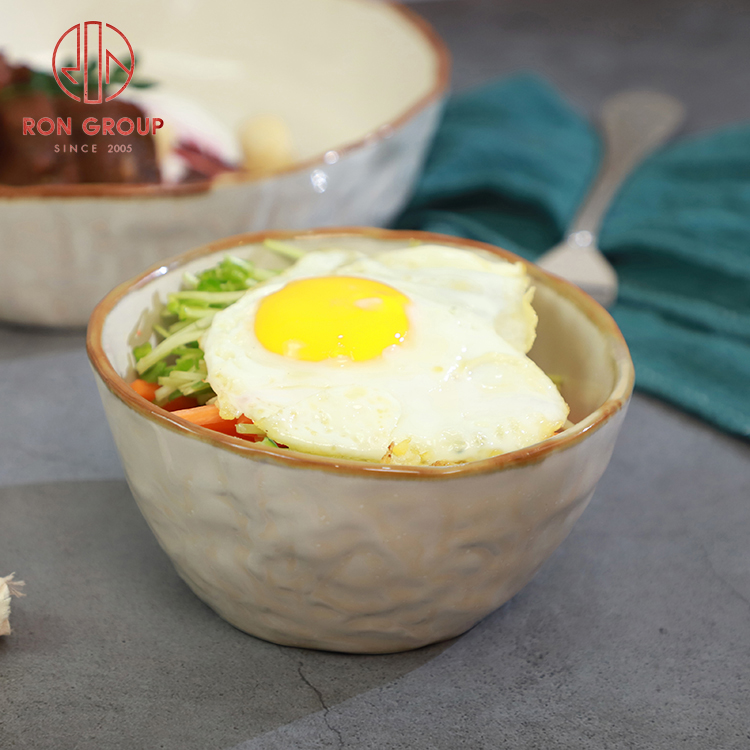 Handcrafted White Porcelain Deep Bowl and Plate for Modern Restaurant Dining