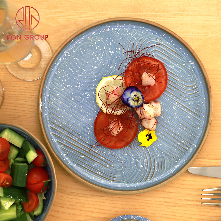 Blue Reactive Glaze Stoneware Dinner Set for Hotels & Restaurants – Round & Square Plates Collection