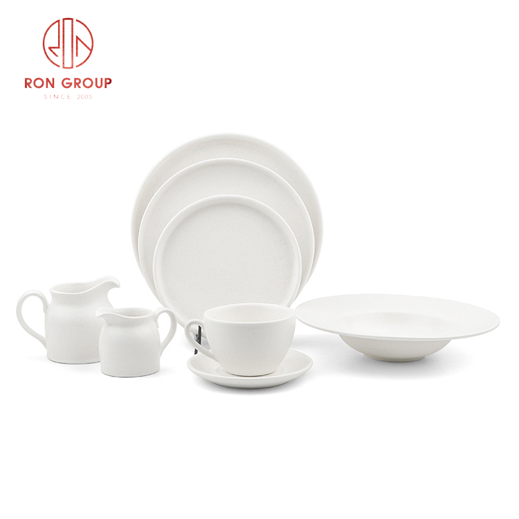Premium White Porcelain Dinnerware Set for Restaurants, Hotels, and Catering Service