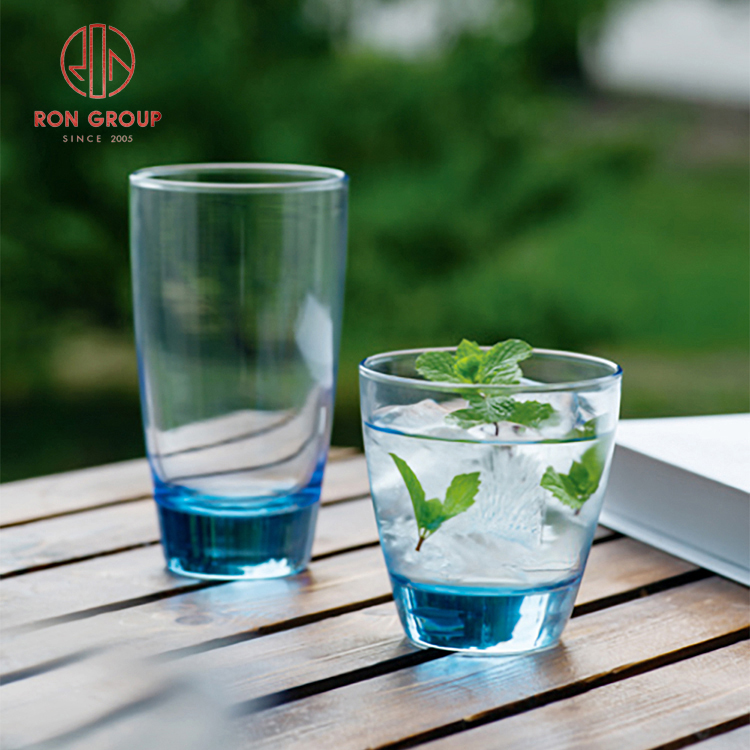 Colorful Gradient Straight Glass Cups | Premium Drinkware for Hotels & Catering