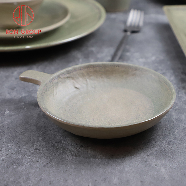 Zen Green Stellar Shade Melamine Round Plate