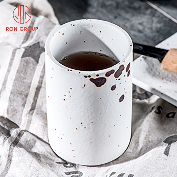 Nordic Speckled Ceramic Coffee Cup | Handcrafted Stoneware Tumbler for Cafés & Restaurants