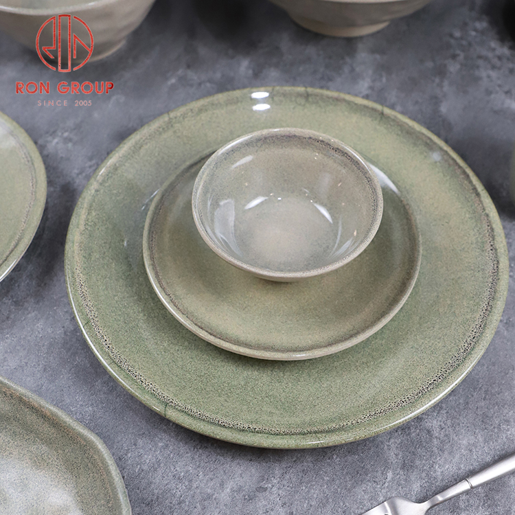 Stellar Shade Green Melamine Straw Hat Noodle Bowl