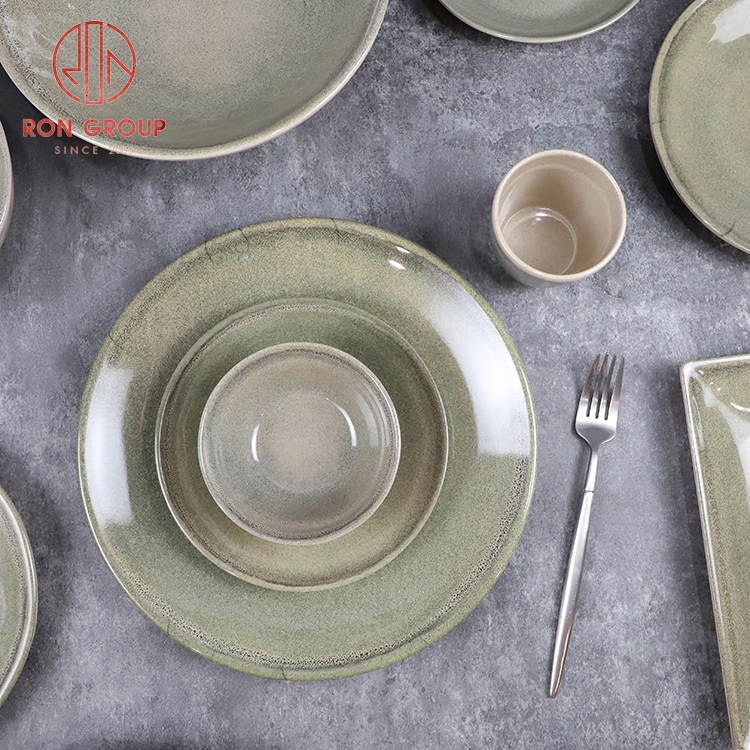 Stellar Shade Green Melamine Straw Hat Noodle Bowl