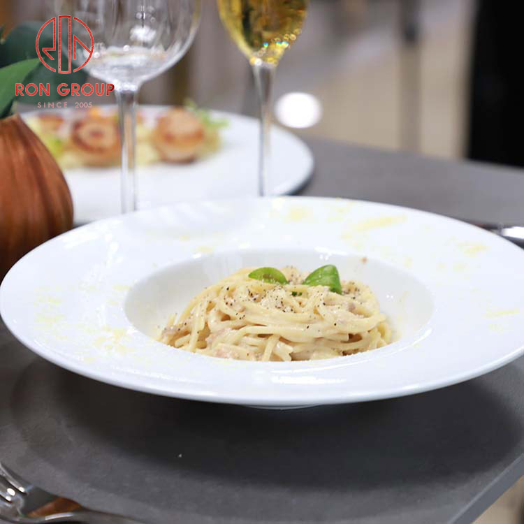 Premium White Bone China Dinnerware Set for Hotels & Restaurants – Plates, Bowls & Tableware